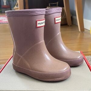 Hunter 5T Sparkle Pink Boots